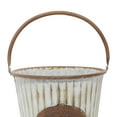 thumbnail image 5 of DecMode 20", 18", 16"H Indoor Outdoor Silver Metal Planter with Handles (3 Count), 5 of 13