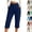 Blue, variant on Capris for Women with Pockets Women's Cotton Linen High Waisted Pants Dressy Casual Cropped Pant Casual Summer Clothes (Light Gray,M)