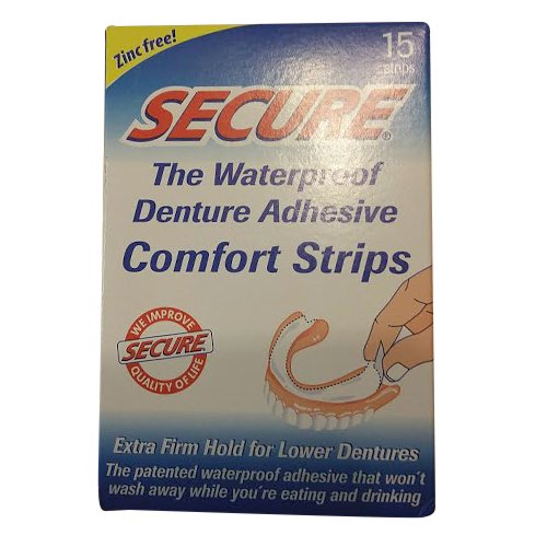 Windmill Secure Denture Adhesive Comfort Strips 15 Ea, 6 Pack