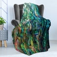 thumbnail image 4 of Shell Soft Flannel Fleece Throw Blanket, Haliotis of a Seashell Macro Photo Incredible Nature Closeup Unique Coastal Detail, Cozy Plush for Indoor and Outdoor Use, 70" x 90", Multicolor, by Ambesonne, 4 of 5