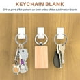thumbnail image 2 of 50 Blank Wooden Keychain Rectangular Engraving Key ID Can Be Engraved DIY, 2 of 8
