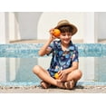 thumbnail image 3 of Arshiner Boys Outfit Summer Hawaiian Short Sleeve Button Down Shirt and Shorts for Beach, 3 of 8