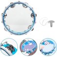 thumbnail image 3 of Metal Bells Hand Percussion Drum with Ergonomic Handle Grip 8 Inch Double Row, 3 of 7