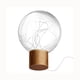 thumbnail image 1 of Naiovety Luz de noche esférica de noche recargable por USB con base de madera, luz de noche de atmósfera LED creativa, luz de noche recargable por USB Almacenamiento y organización del hogar Naiovety HA022534-00, 1 of 1