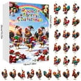 thumbnail image 3 of TIELUTT Advent Calendar Rooster with Santa Hats and Scarves 24 2D Rooster Hanging Large Timer Electronic Timer Seconds Shower Head Timer Mechanical Kitchen Timer Extra Loud Battery Candlesticks, 3 of 8