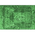 thumbnail image 1 of Ahgly Company Indoor Rectangle Persian Emerald Green Traditional Area Rugs, 2' x 4', 1 of 4