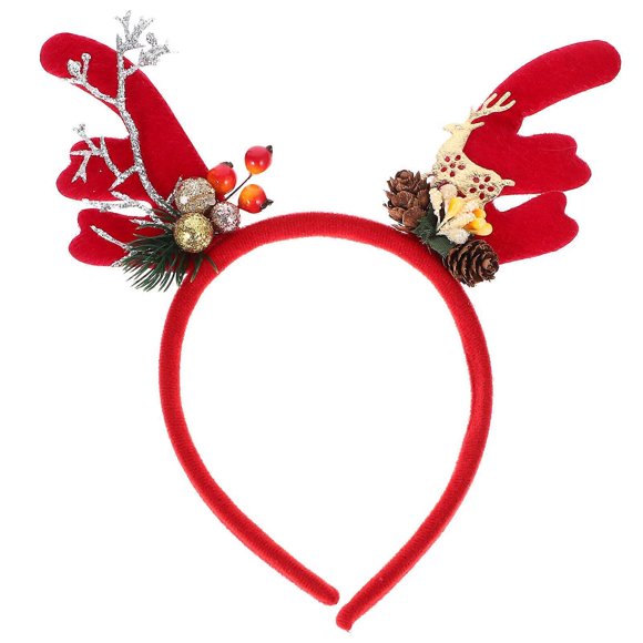 Xmas Headband Antler Hairband Christmas Party Hairband Christmas Hair Accessory--