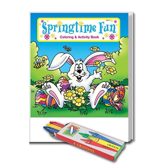 ZoCo 25-Pack Springtime Fun Kid's Coloring & Activity Book Set, 16 Pages