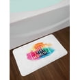 thumbnail image 2 of Saying Bath Mat, Enjoy Every Moment Words Framed by Borders on Rainbow Colors Blended Dust Cloud, Plush Bathroom Decor Mat with Non Slip Backing, 29.5" X 17.5", Multicolor, by Ambesonne, 2 of 2
