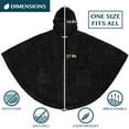 thumbnail image 5 of Pavilia Angel Wrap Hooded Blanket Poncho Sherpa Fleece, Black, 5 of 10