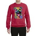 thumbnail image 2 of Don't Judge My Pitbull I Won't Judge Your Kids Funny Dog Lover Unisex Crewneck Graphic Sweatshirt, Vintage Heather Red, 2XL, 2 of 3