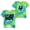 617Green2249, variant on MEZZALL Children T-Shirt Fashionable Casual Letter Round Neck Short Sleeved Tops Birthday Toddler Blouses Clothing