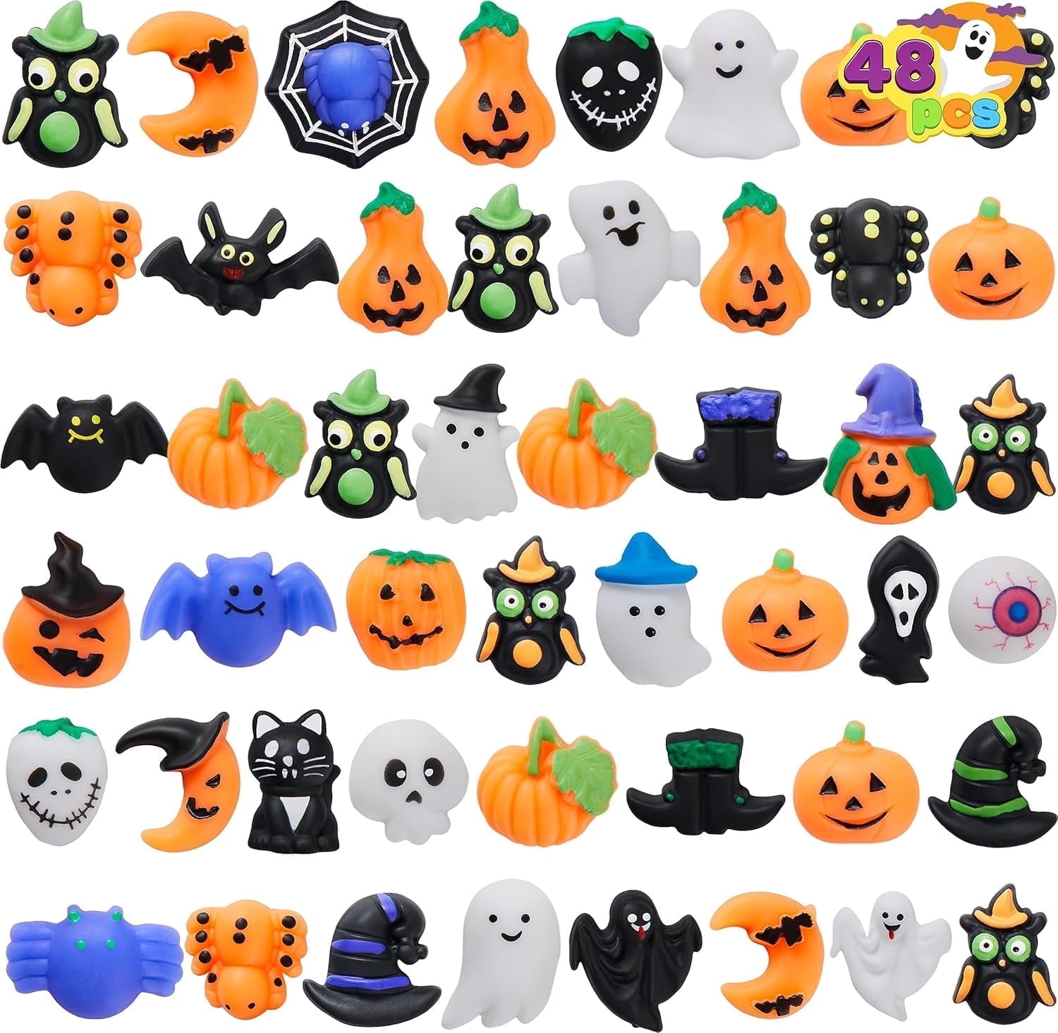 36-Piece Halloween LED Finger Lights - Glow In Dark Party Favors With Spooky Projections