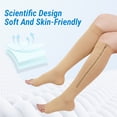 thumbnail image 6 of Zipper Compression Socks for Women - UNEEI 2 Pairs Open Toe Compression Socks, Knee High Support Stockings for Circulation, Varicose Veins, Swelling & Recovery, 6 of 8