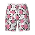 thumbnail image 4 of Lsque Mens Swim Trunks Rose Flowers Pattern - Bathing Suit Compression Liner - Beach Swim Shorts Swimwear - (S-3XL) - Stretch Quick Dry -X-Large, 4 of 9