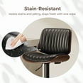 thumbnail image 6 of EOP Modern Upholstered Barstools Set of 3, Adjustable Height Counter Stools with Bentwood, Faux Leather Swivel Bar Stools with Metal Frame, Black, 6 of 10