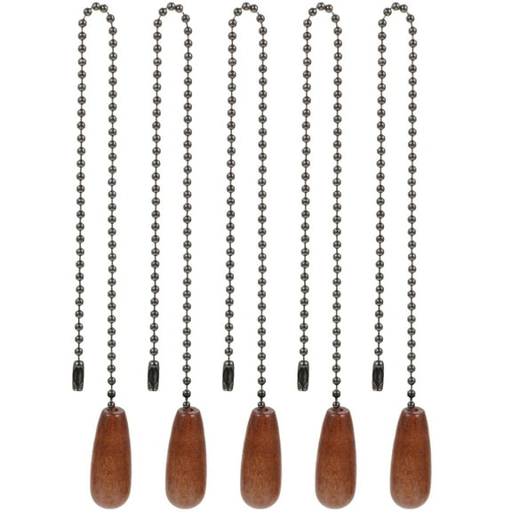 LAMIRO 5pcs Ceiling Fan Pull Chain Wooden Pendant Beaded Fan Chain Bedside Lamp Chain