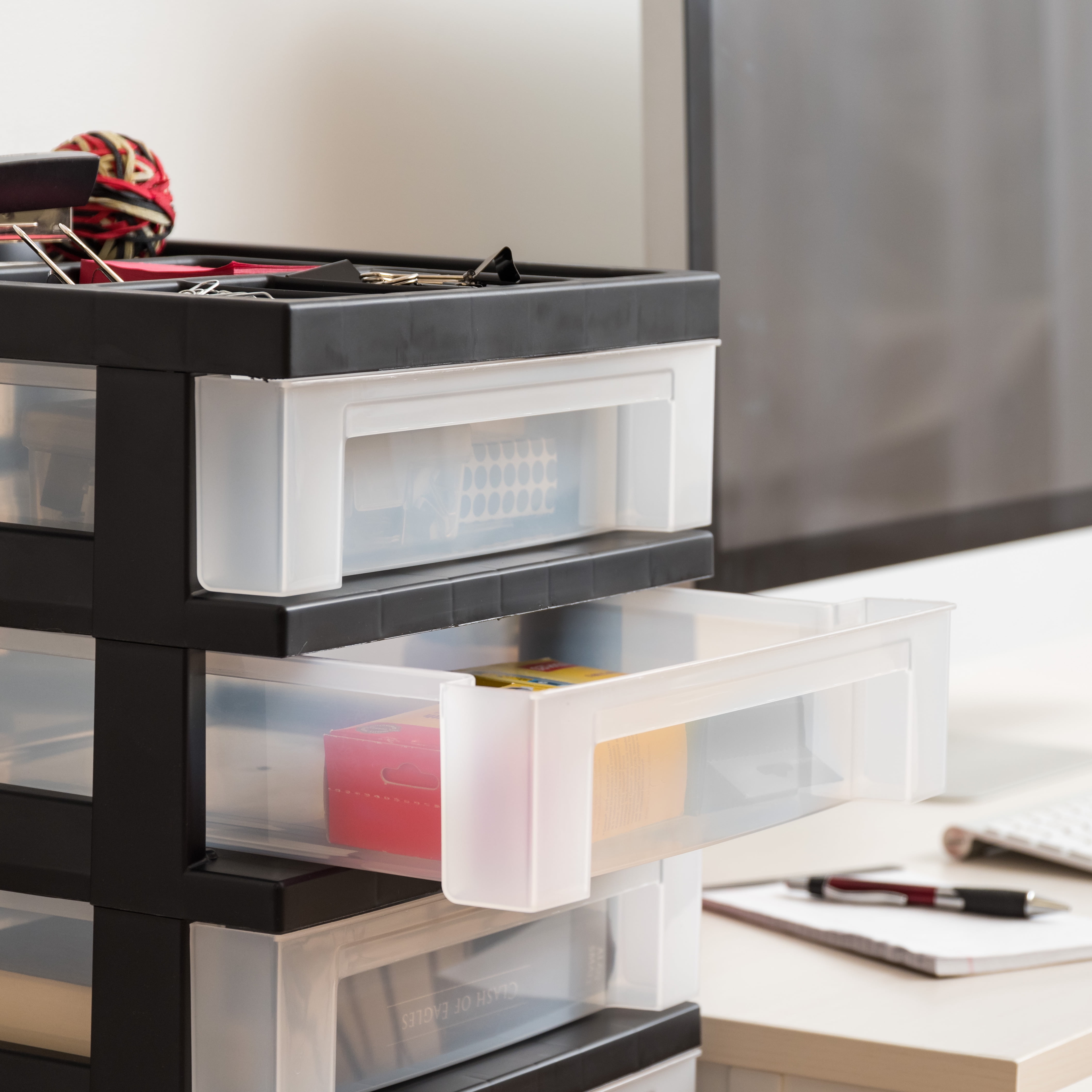 IRIS Craft Plastic Organizers and Storage, Rolling Storage Cart for Classroom Supplies