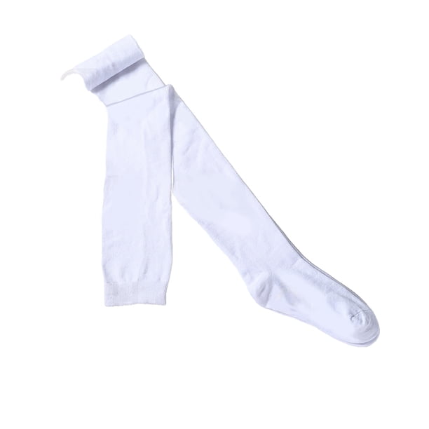 Mongo alto calcetines otoño elasticidad invernal transpirabilidad Aparte de la moda Única botas de calcetines altas medias de muslo 1 par 80 cm blanco Inevent AP009046-02