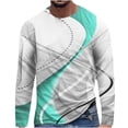 thumbnail image 2 of Lilgiuy New Fashion Men's Long Sleeve 3D Printing T-shirt Loose Round Neck Pullover Undercoat Top Blouses & Shirts Outwear, 2 of 5