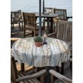 thumbnail image 2 of Outdoor Table Cloth with Umbrella Hole and Zipper, Yellow Grey Forest Waterproof Round Tablecloth 54 Inch, Grey Modern Art Oil Painting Washable Table Cover for Outside Party Patio Picnic, 2 of 8
