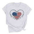 thumbnail image 2 of Cavosen 4th of July T Shirts Women Plus Size 4th of July Short Sleeve Crew Neck Shirts American Flag Print Shirts Lady 2X Red White and Blue Casual Tops Patriotic Tunic Tees 2025 Patriotic Blouses, 2 of 6