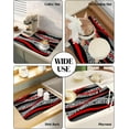 thumbnail image 6 of Red Geometric Dish Drying Mat for Kitchen Counter, Super Absorbent Quick Dry Coffee Bar Mat Pad Thin Diatomaceous Sink Mat Non Slip Dish Drainer Mat 16''''x18'''' Black White Moire Modern Abstract Art, 6 of 6