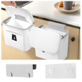 thumbnail image 1 of Bote de Basura Colgante 2Pizeas Con Tapa, 7Litros Cubo de Basura de Pared para Cocina, Cesto Basura pare Baño, Dormitorio, Oficina (Blanco), 1 of 4