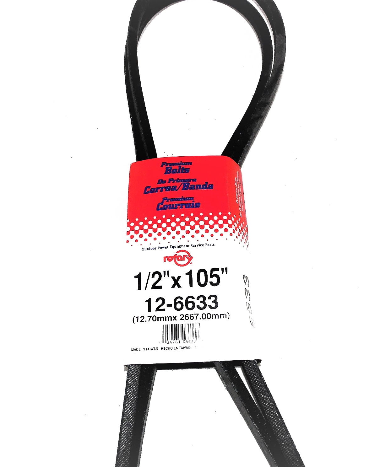 6633/4L1050 Rotary Belt (1/2"X105") Compatible With MTD 7540641, 954