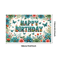 thumbnail image 3 of Yatrandify Colorful Theme Birthday Banner Floral Design Decorative Butterfly Birthday Celebration Event Decoration for Birthday Party Indoor Decoration Photo Shoot, 3 of 8