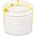 thumbnail image 2 of 1 Inch x 50 Feet Twisted Cotton Rope 4-Strands Natural Soft White Cotton Rope for Crafts, Swing, Sports, DIY, Home Decor, 2 of 7