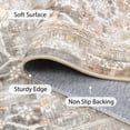thumbnail image 6 of Lahome 9'x12'Washable Large Area Rug for Living Room,Neutral Boho Washable Area Rug 9x12 Non Slip Modern Farmhouse Bedroom Carpet Stain Resistant Low Pile Print Floor Rug for Dining Office, Kahaki, 6 of 9