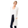 thumbnail image 1 of Cardigan ligero tejido con bolsas color Ivory AMAD Casual para mujer Talla M, 1 of 4