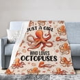 thumbnail image 3 of Octopus Blanket, Just A Girl Who Loves Octopus, Octopus Gifts for Girls, Octopus Lover Gift, Cartoon Ocean Blanket 60x50, 3 of 6