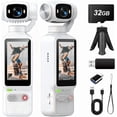 thumbnail image 1 of Mini LK032 Cámara Deportiva de Bolsillo, Lente Giratoria de 180°, Luz de Llenado Integrada, Batería de Larga Duración Cámara Portátil para Vlogging con Cordón y Cable de Carga Kit Completo, 1 of 8