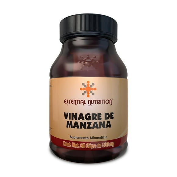 Suplemento alimenticio Essential Nutrition Vinagre de Manzana 60 cápsulas de 500 mg