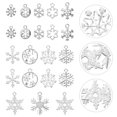 thumbnail image 2 of CIMAXIC christmas 60pcs Snowflake Charms Small Snowflake Charm Christmas Favors Jewelry Making Supplies,0.79"X0.59"X0.04", 2 of 5