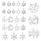 thumbnail image 4 of 60 piezas de dijes de copo de nieve, pequeños dijes de copo de nieve, regalos navideños, suministros para hacer joyas, 4 of 8