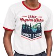 thumbnail image 2 of Camp Crystal Lake Ringer Tee Shirt Unisex X-Large White/Red, 2 of 5