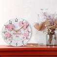 thumbnail image 6 of Paper Flowers Hearts Mothers Day Round Wall Clock Silent Analog Battery Operated Black Pointer Home Decor 9.84" Diameter, 6 of 11