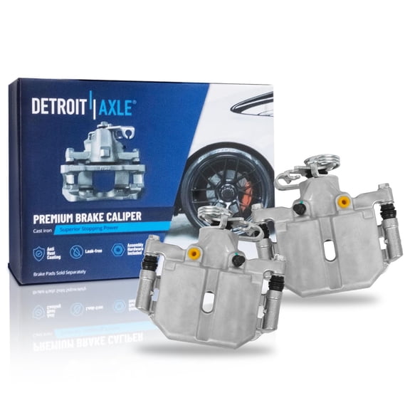 Detroit Axle - 2pc Rear Brake Calipers for 2006-2011 Cadillac DTS Buick Lucerne, 2007 2008 2009 2010 Pair Disc Brake Calipers with Brackets Replacement