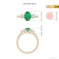 thumbnail image 4 of Angara Natural 1.1 Ct. Emerald with Diamond Classic Ring in 14K Rose Gold for Women (Ring Size: 3), 4 of 9