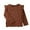 1 Brown, variant on Solid Long Sleeve Top, Lightweight Crew Neck Tees, Elegant Lace Detail Blouse (Baby,Little Girls),18-24 Months