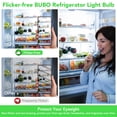thumbnail image 6 of BUBO LED Refrigerator Light Bulb, 40 Watt Equivalent, Daylight White 5000K, 120V, A15 Appliance Bulb, Ideal for Fridge, Freezer, E26 Medium Base, 5.5W, Non-Dimmable, 2 Pack, 6 of 8