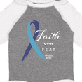 thumbnail image 4 of Inktastic Faith over Fear Hydrocephalus Awareness with Blue Ribbon Boys or Girls Long Sleeve Baby Bodysuit, 4 of 5