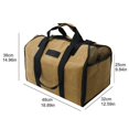 thumbnail image 4 of Riwesomey Bolsa de transporte de troncos de leña, bolsa de almacenamiento de troncos de lona de cera impermeable para el hogar profesional, Artesanía, 4 of 6