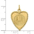 thumbnail image 2 of 14K Yellow Gold Charm Pendant Themed 10 29 mm 19 Happy 10Th Anniversary, 2 of 2