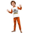 thumbnail image 2 of HTHLVMD Halloween Pajamas, Family Halloween Pajamas, Halloween Matching Family Pajamas Orange Bat Print Long Sleeve Two Piece Pj Set Spooky Sleepwear Nightwear Loungewear Vampire Holiday Photos, 2 of 6