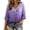 Light Blue, variant on JULMCOMO Alzheimer's Awareness Shirts for Women Purple Floral Print V Neck 3/4 Sleeve Casual Comfy T Shirts Loose Fit Graphic Tees Pink S