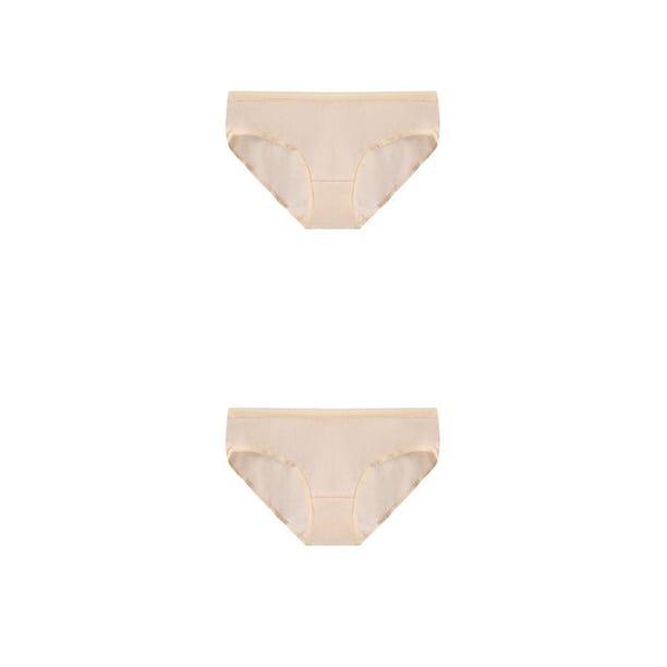 Minnieouse Calzoncillos de algodón para mujer, ropa interior y transpirable, bragas desechables para mujer, ropa corta, naranja posparto Naranja 2piezas